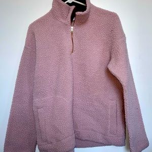 (Old Navy) Pink/Maroon Sherpa Jacket